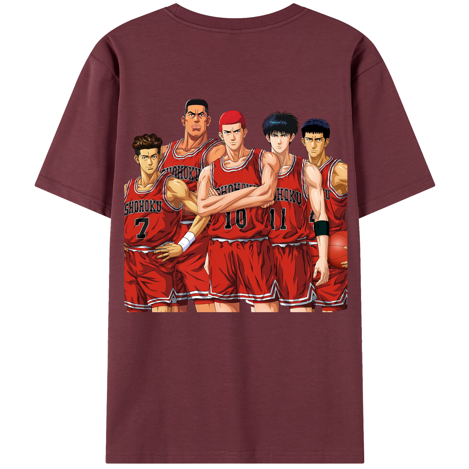 SLAM DUNK／スラムダンク 綿100％半袖Tシャツ（背面プリント）